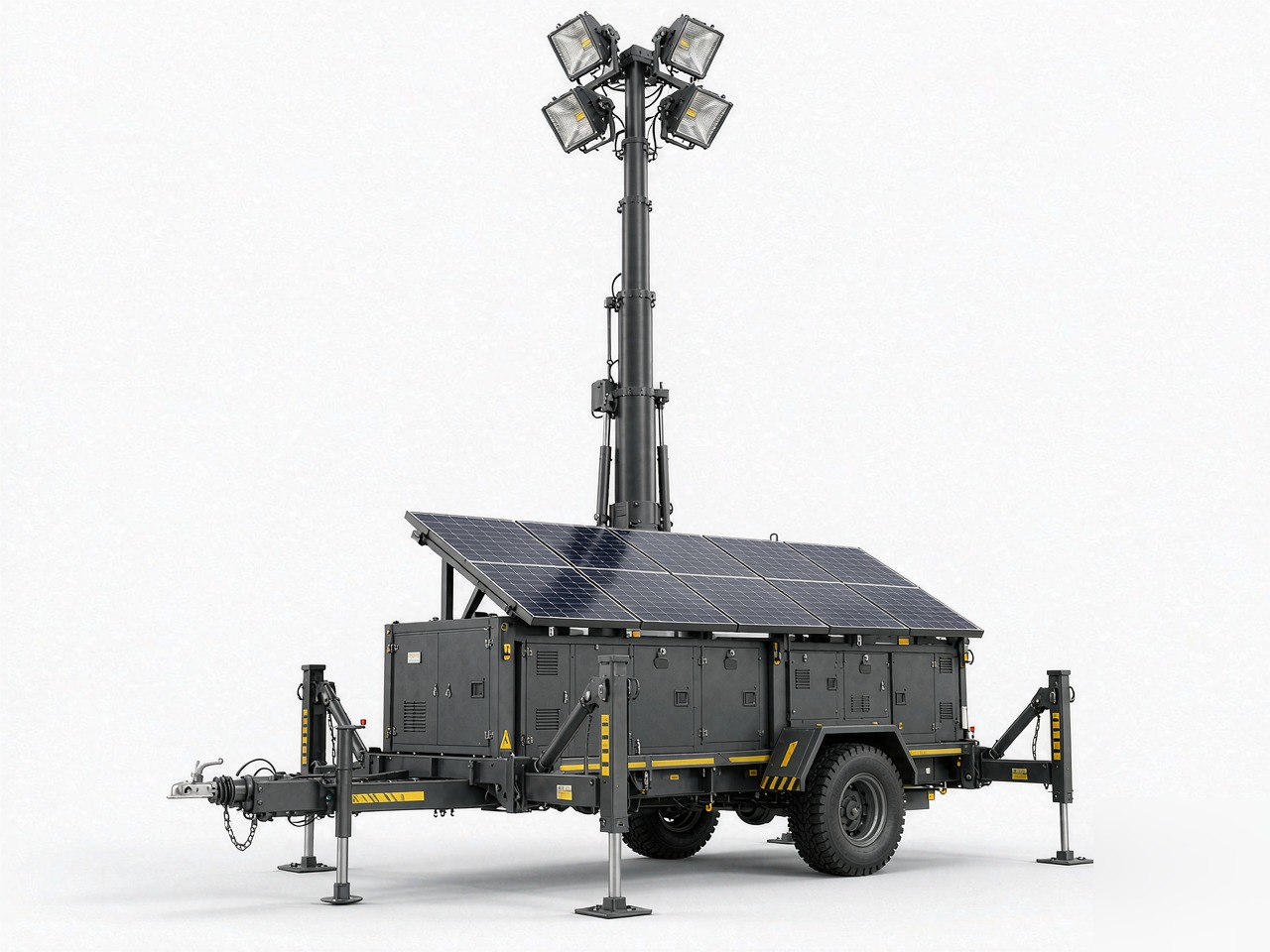 Solar Hybrid Light Tower MO-3100 — Mobile Light Tower Manufacturer Solar Hybrid Light Tower MO-3100 — Mobile Light Tower Manufacturer